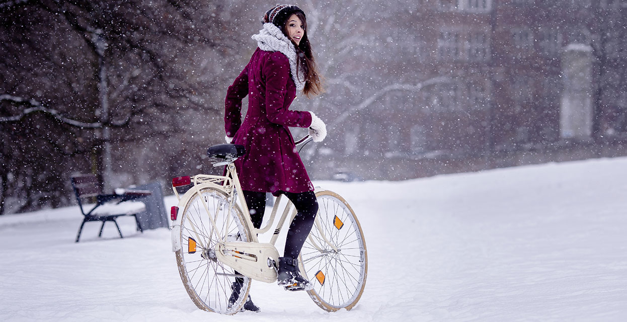 Za varen zimski kolesarski užitek